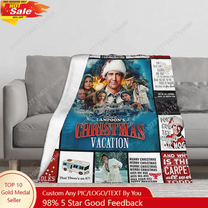 Christmas Throw Blanket - Selimut Natal National Lampoon, Selimut Flanel