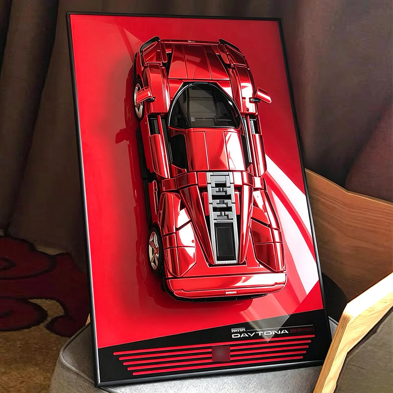 Lego Set Technic - Rak Pajangan Latar Belakang Berbingkai yang