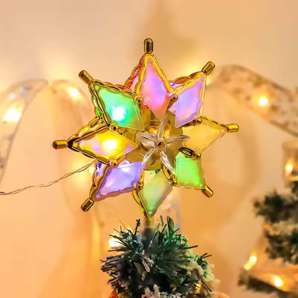 Star Tree Topper - Hiasan Pohon Natal Berlampu Bintang LED,