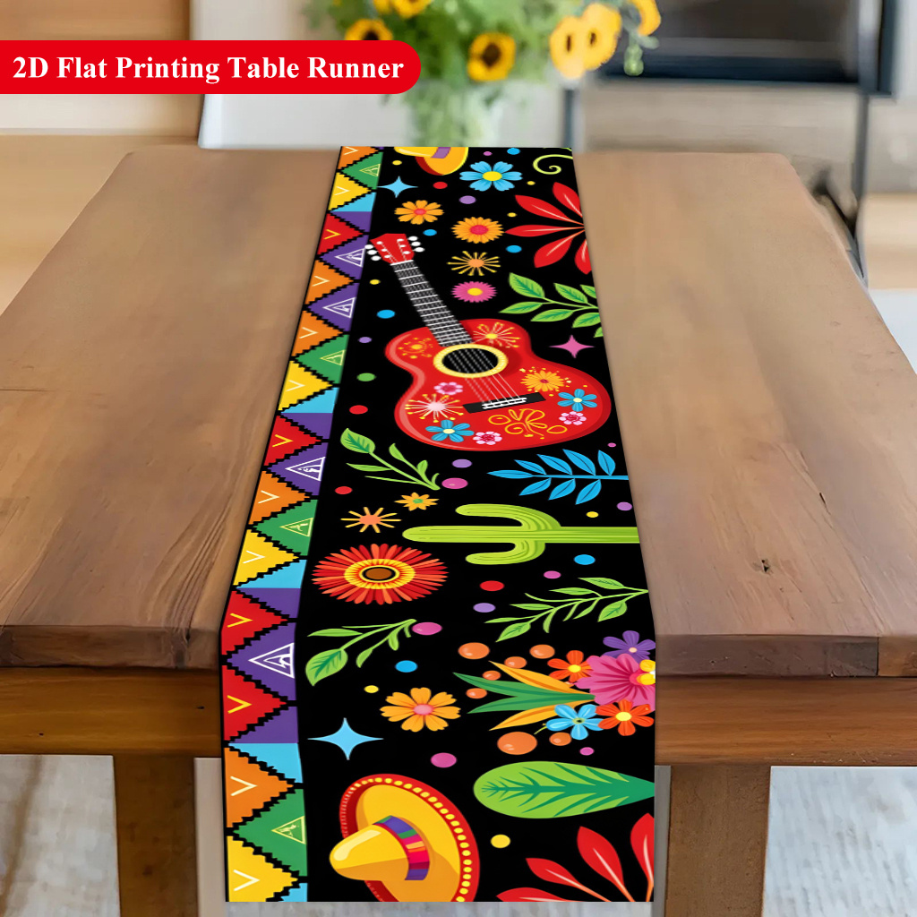 Christmas Table Runner - Taplak Meja 1 Buah, Dekorasi Pernikahan,