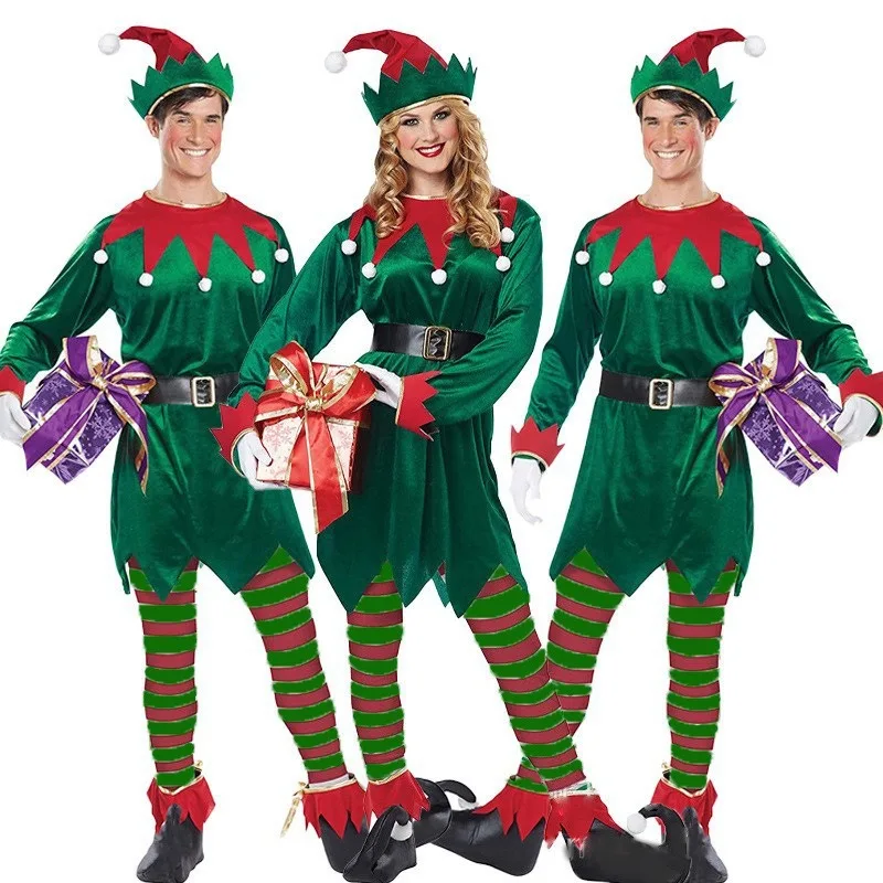 Elf Costume Christmas - Set Kostum Elf Hijau Cosplay Natal