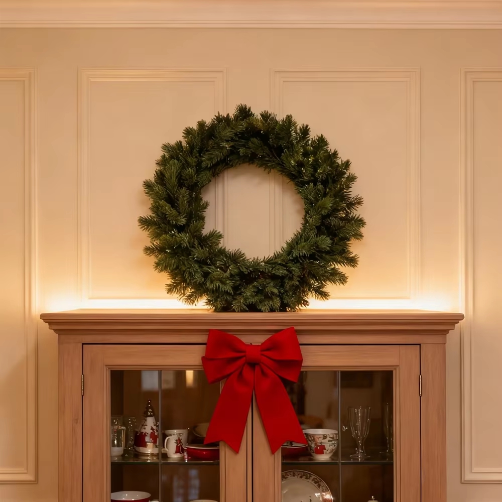 Christmas Wreath Fake - Karangan Bunga Pinus Buatan Dekorasi Natal