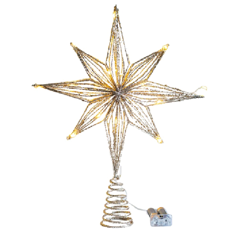Star Tree Topper - Hiasan pohon Natal lampu LED bintang