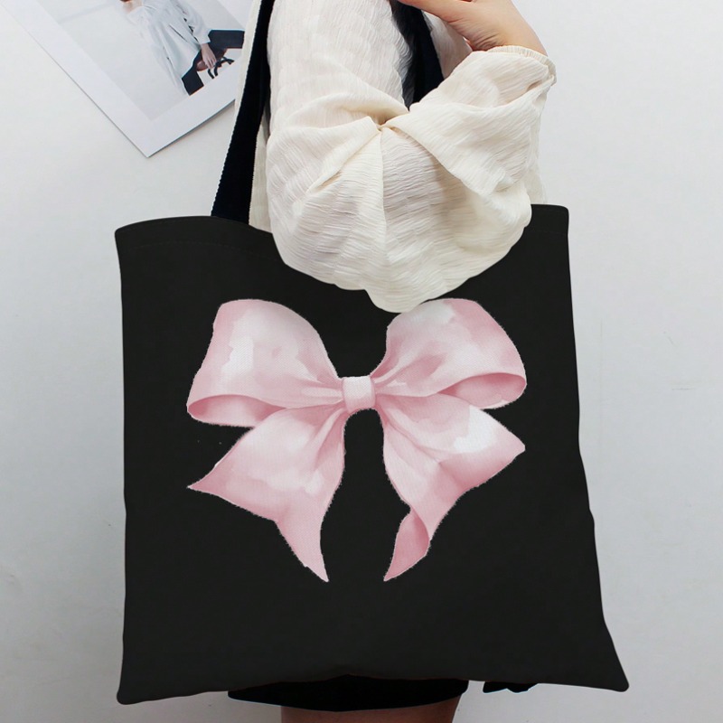 ROMWE Tas Bahu Kanvas Pola Pit - Ribbon Bow Gift ulasan dan harga