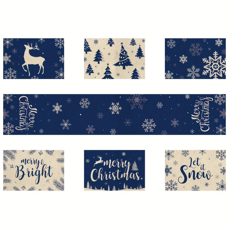 Set Alas Meja dan Taplak Meja  - Christmas Table Runner ulasan dan harga