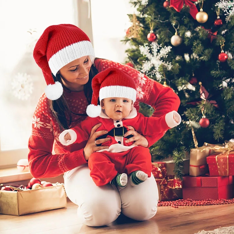 1 buah topi Natal merah untuk  - Santa Hat Plush ulasan dan harga