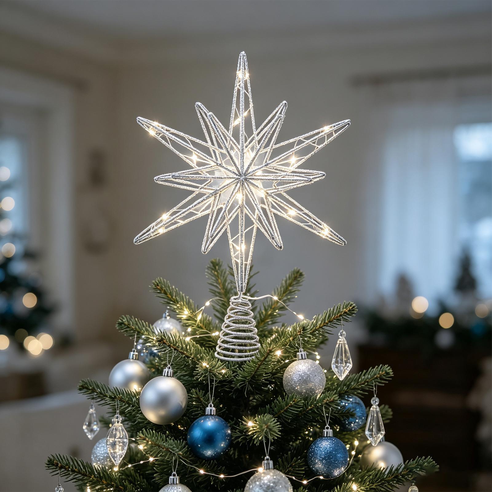 Puncak Pohon Bintang Berlampu  - Star Tree Topper ulasan dan harga