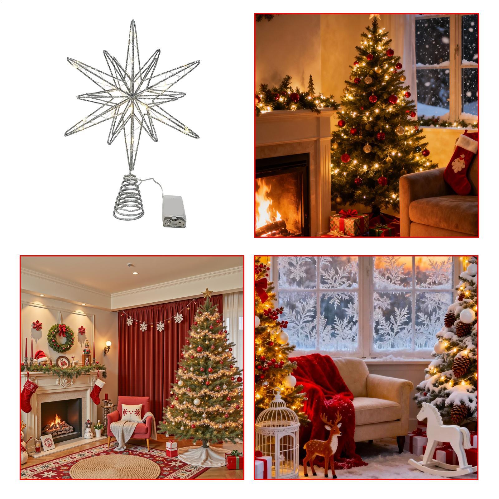 Puncak Pohon Bintang Berlampu  - Star Tree Topper ulasan dan harga