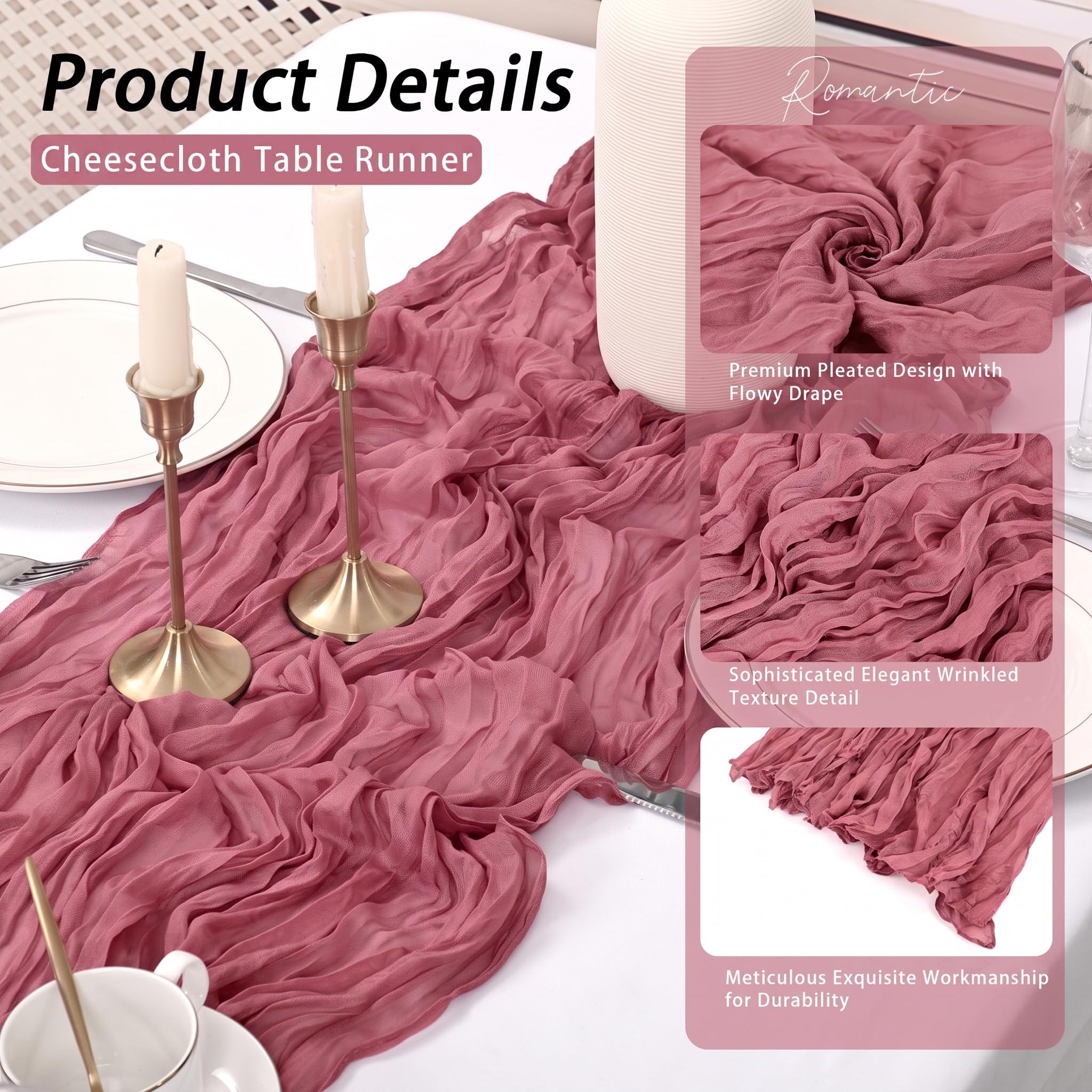 Set 10 Taplak Meja Kain Kasa C - Christmas Table Runner ulasan dan harga