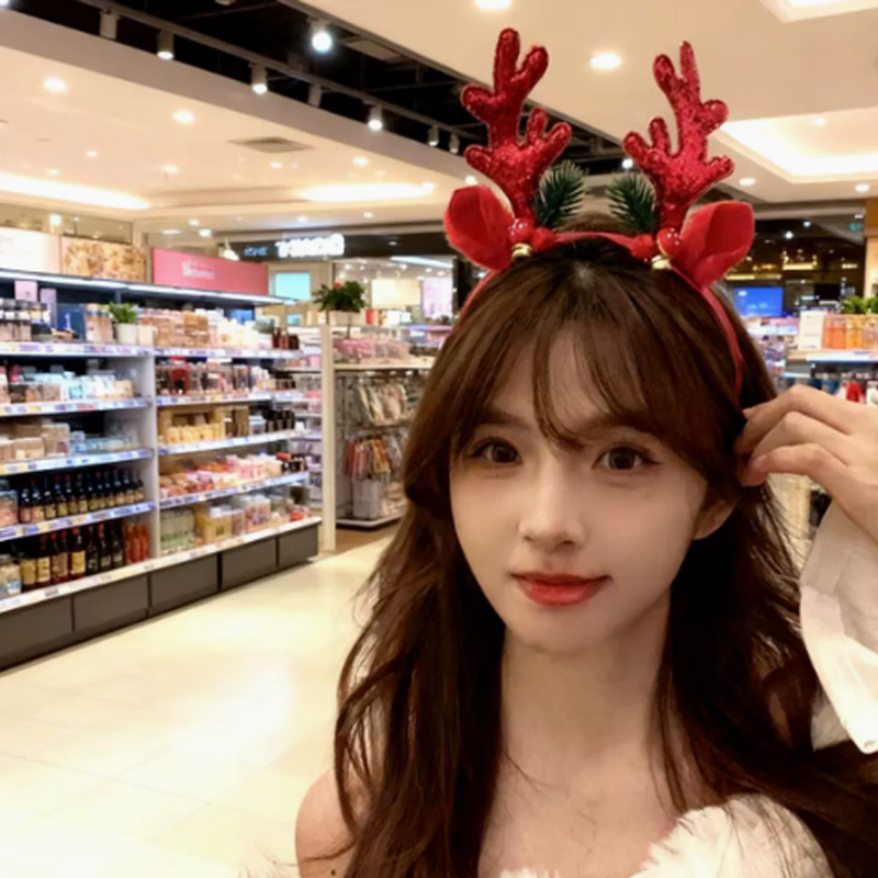 Bando Tanduk Rusa Berkilauan N - Reindeer Antlers Headband ulasan dan harga
