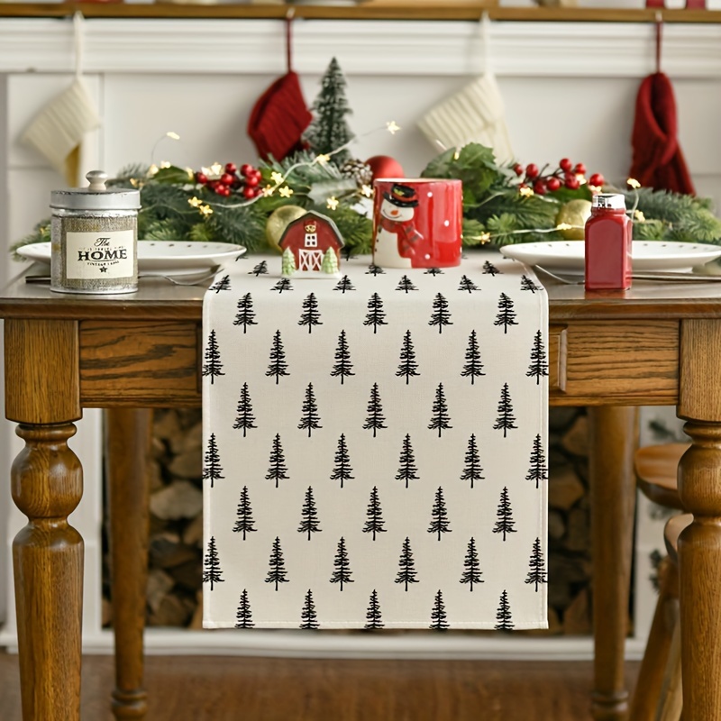 Taplak Meja Pohon Natal Sederh - Christmas Table Runner ulasan dan harga