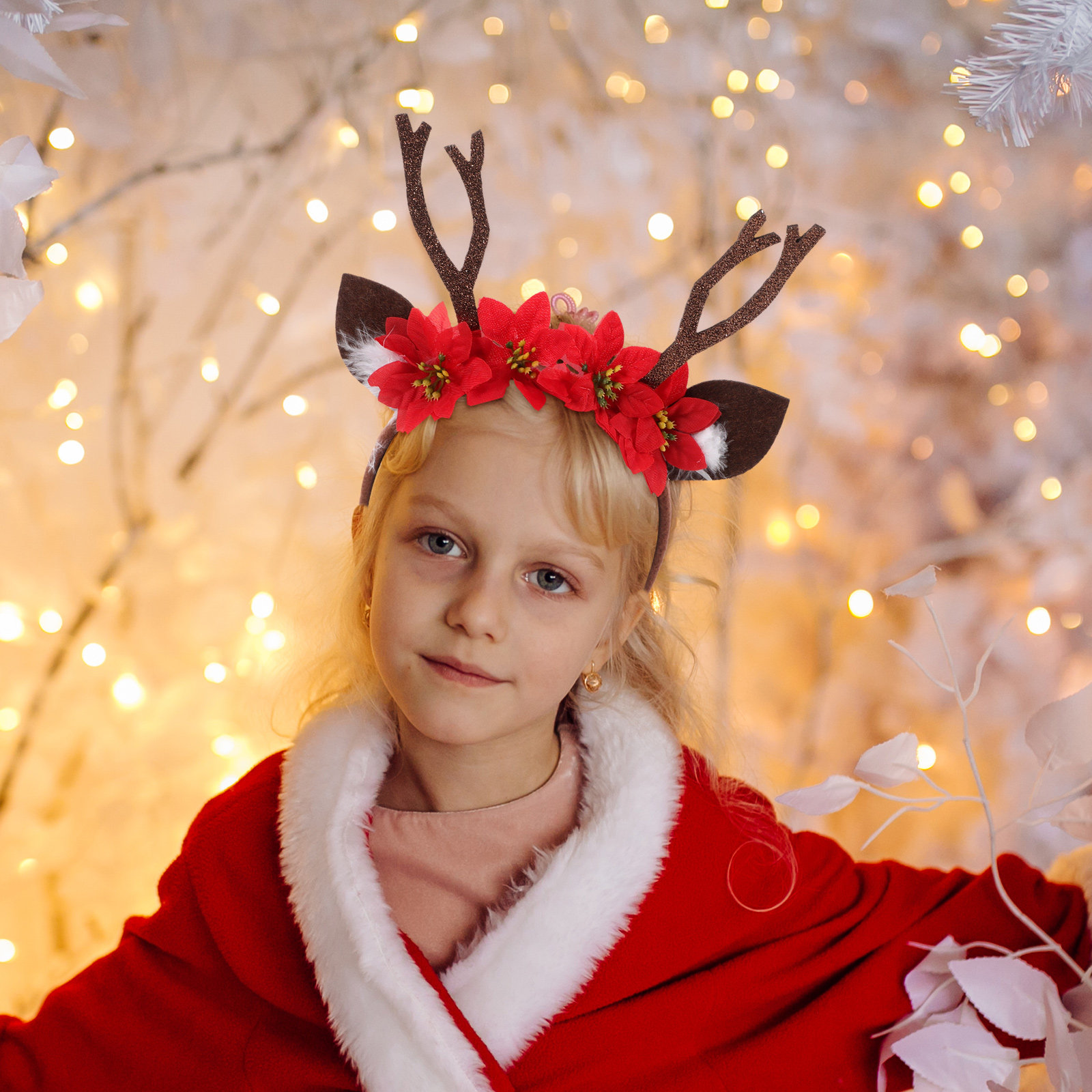 Bando Natal Tanduk Rusa, Kostu - Reindeer Antlers Headband ulasan dan harga