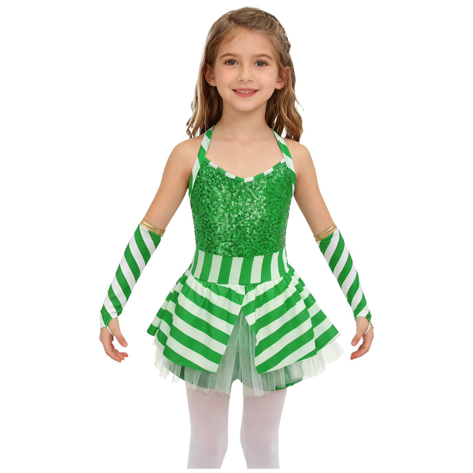 Gaun Tutu Bodysuit Bergaris Pe - Elf Costume Christmas ulasan dan harga