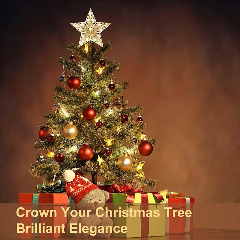 15Cm Puncak Pohon Natal Bersin - Star Tree Topper ulasan dan harga