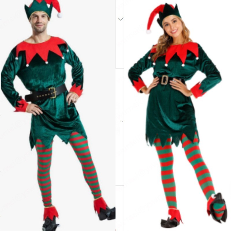 Set Kostum Elf Hijau Cosplay N - Elf Costume Christmas ulasan dan harga