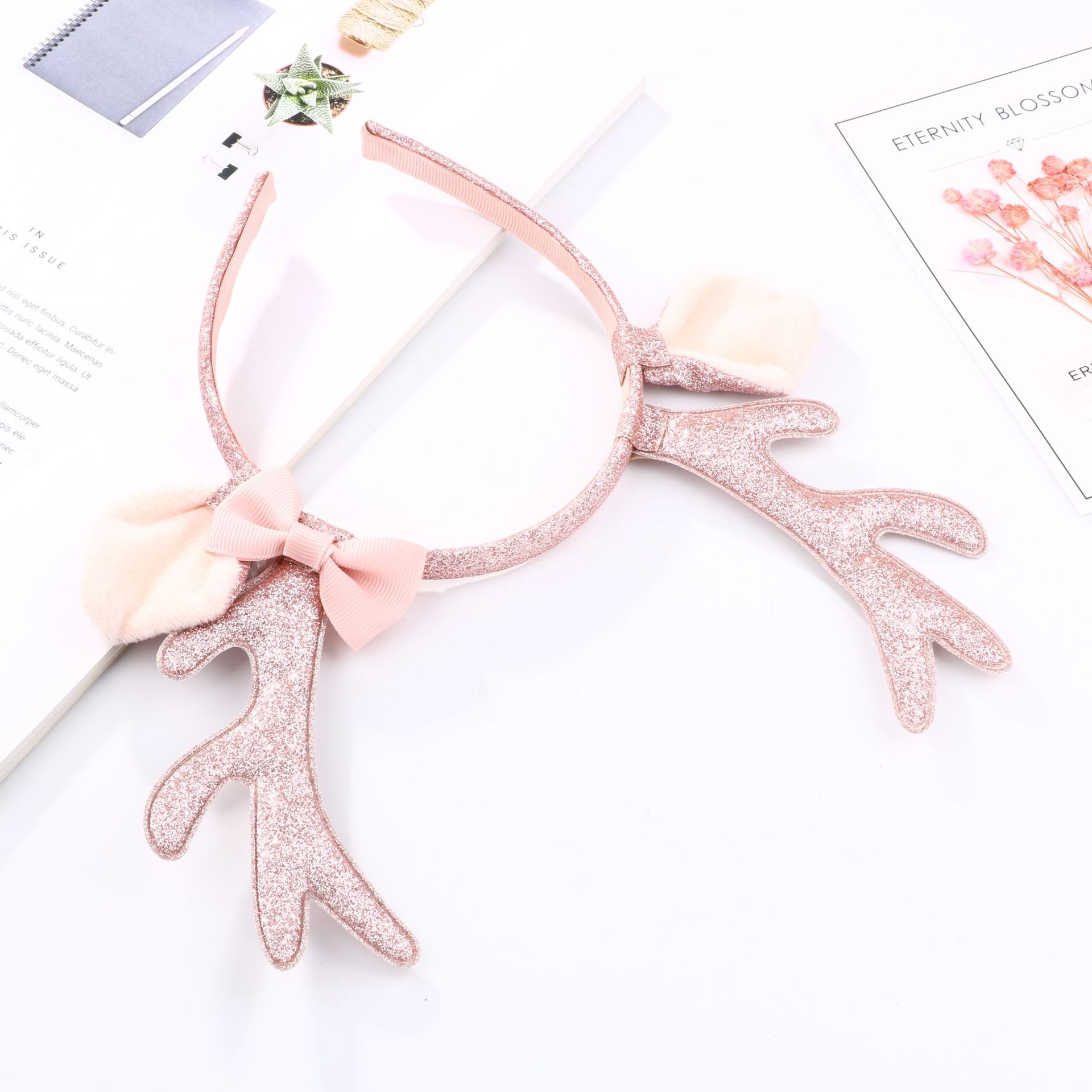 Ikat Kepala Tanduk Rusa Merah  - Reindeer Antlers Headband ulasan dan harga