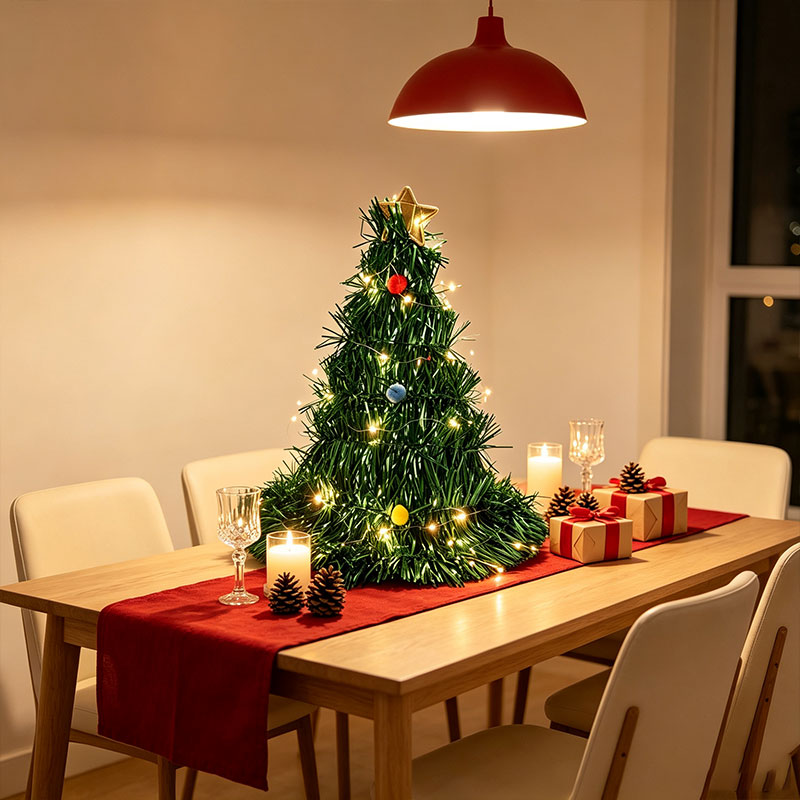 Pohon Natal Mini Lipat Hijau d - Star Tree Topper ulasan dan harga