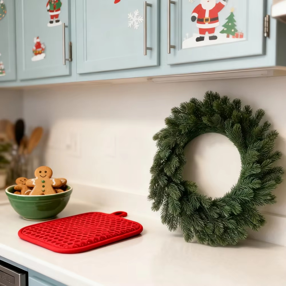 Karangan Bunga Pinus Buatan De - Christmas Wreath Fake ulasan dan harga