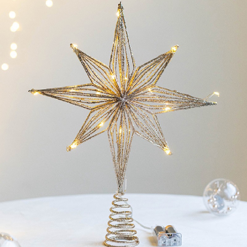 Hiasan pohon Natal lampu LED b - Star Tree Topper ulasan dan harga